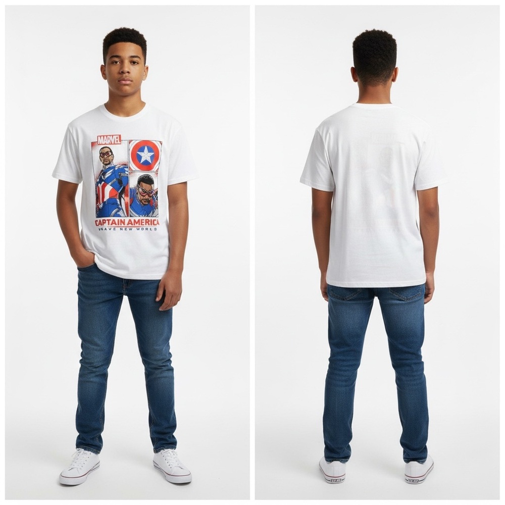 Art‎ Class Boys XXL Captain America Marvel Tee NWT Brave New World Graphic